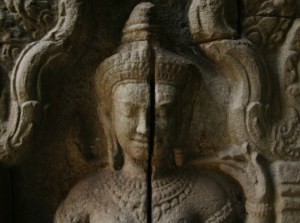 Cracked Buddha Ta Prohm Siem Reap Cambodia flickr crop